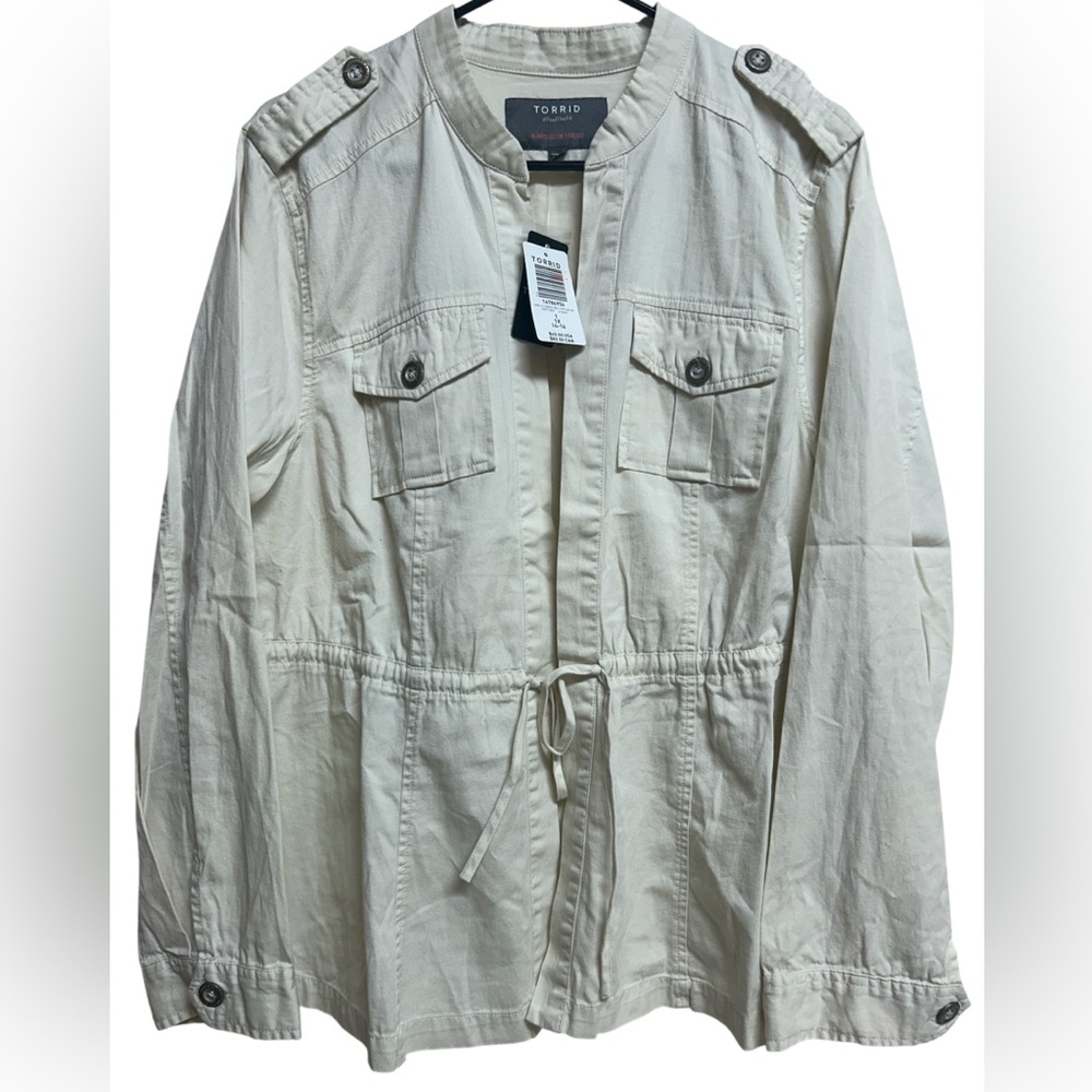 Torrid Women's Utility Jacket in Cream